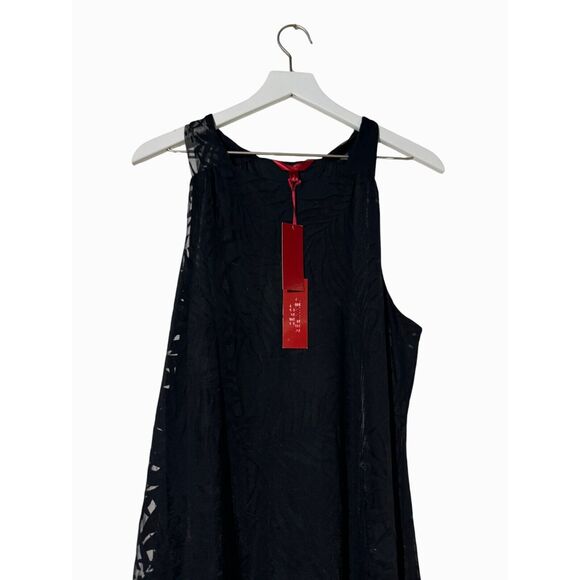 Jennifer Lopez · Large · Asymmetrical Burnout Dress · Lined Jersey Mineral Black - Picture 4 of 13